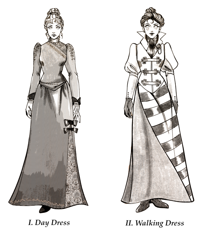 Anaxi galdor women's fashion, part 1. Artwork by Cap o' Rushes.