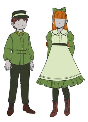 Brunnhold Lower Form Uniforms. Artwork by Caporushes.