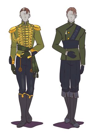 Seventen Male Uniforms. Artwork by Caporushes.